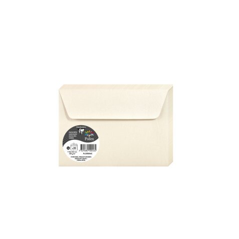 Paquet de 20 enveloppes Pollen 114x162mm 120g/m2 - Ivoire irisé