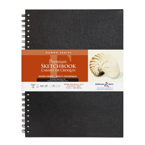 Gamma Series carnet spiralé 50F 22,9x30,5cm 150g - Ivoire