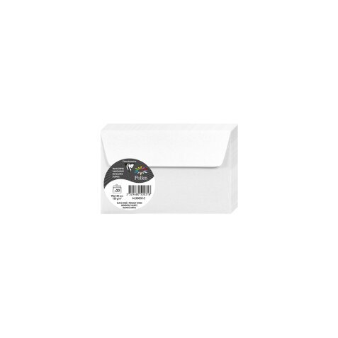 Paquet de 20 enveloppes Pollen 90x140mm 120g/m2 - Blanc irisé