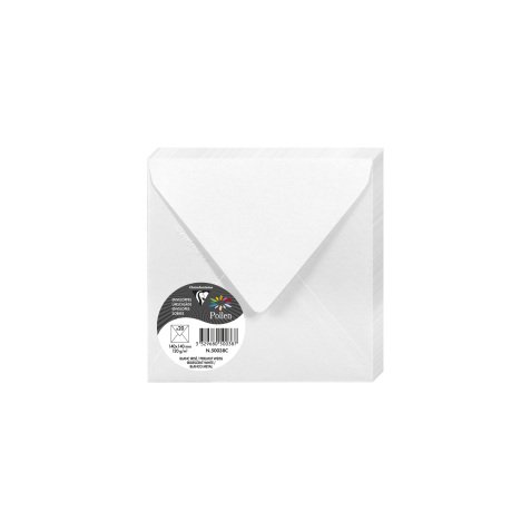 Enveloppes 140 mm, blanc irisé