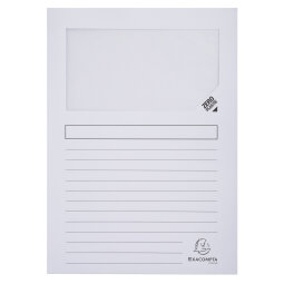 Exacompta Forever Recycled Window Folder, A4 (Pack 100)