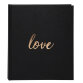Gastenboek LOVE 140 pagina's - goudsnede - 21x19cm - Zwart