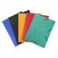 Sammelmappe mit Gummizug und 3 Klappen aus geriltem Colorspan-Karton 425g/qm, im Taschenformat 12x16cm - Farben sortiert