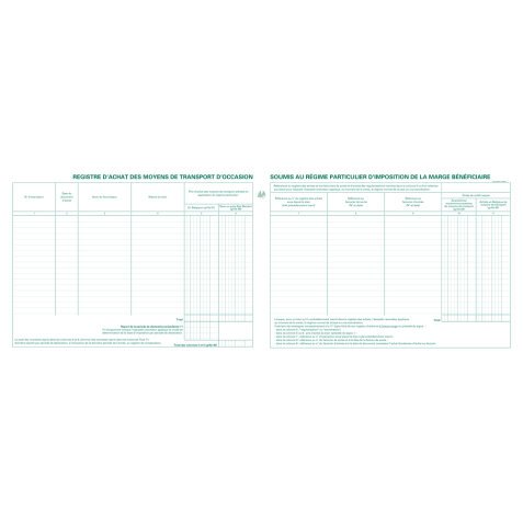 Piqûre Garagistes - Occasion intérieur & Export - avec registre de comparaison -texte FR - 80 pages