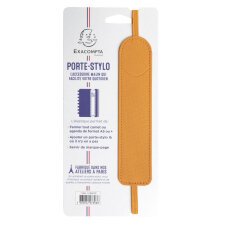 Porte-stylo Denim avec élastique - 3,5 x 15,5 cm - Moutarde