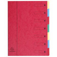 Exacompta Harmonika Multipart File, A4, 7 sections - Red