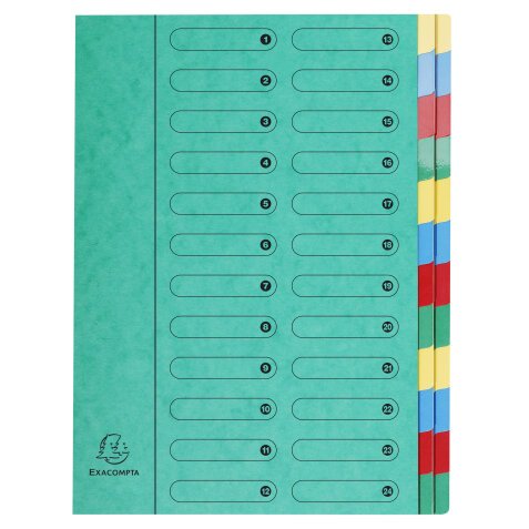 Exacompta Harmonika Multipart File, A4, 24 sections - Green