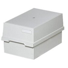 Card index tray with lid for 1200 cards A4 - Light grey