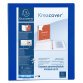 Classeur PP personnalisable Kreacover - 4 anneaux en D 30mm - A4 maxi - Bleu