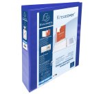 Classeur 4 anneaux plastifié Exacompta Kreacover® personnalisable A4 maxi - Dos 7,5 cm bleu
