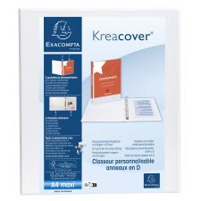 Classeur PP personnalisable Kreacover - 4 anneaux en D 25mm - A4 maxi