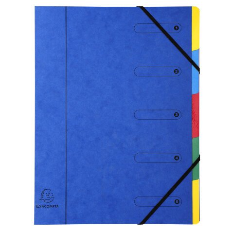 Ordnungsmappe Natur Future mit Harmonika-Rücken, aus Colorspan-Karton, Fenster bedruckt, 5 Fächer, A4 - Farben sortiert