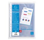 Pochettes perforées Exacompta A4 polypropylène lisse 5/100e - Boîte de 100