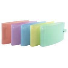 Exacompta Chromaline Pastel Ring binders for Flash/Revision/Record Cards - Assorted colours