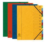 Trieur carte lustrée Harmonika 12 divisions couleurs assorties