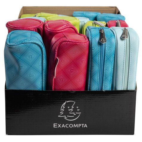 1928 by Exacompta Pencil Cases, PU 3 shapes - Assorted colours