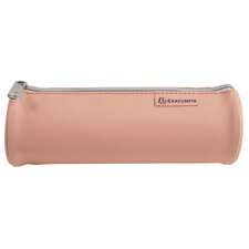 Pencil case round PU 4col ass Aquarel - Assorted colours