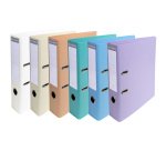 Classeur à levier cartonné Prem Touch Exacompta A4 - Dos 7 cm - Coloris assortis pastel