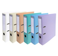 Classeur à levier cartonné Prem Touch Exacompta A4 - Dos 7 cm couleurs assorties pastel