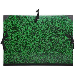 Cartella portadisegni Annonay con nastri 26x33 cm - Per formati A4 e 24x32 cm - Verde