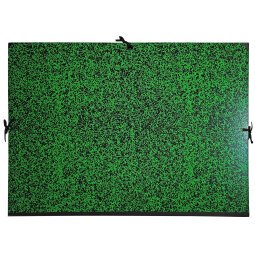 Cartella portadisegni Annonay con nastri 52x72 cm - Per formato 50x65cm - Verde