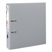 Classeur à levier cartonné Exacompta Prem'Touch A4 maxi - Dos 8 cm gris