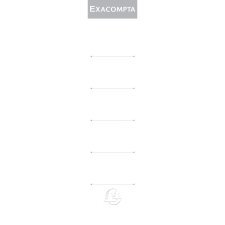 EXACOMPTA ADHESIVE SPINE LABELS FOR LEVER ARCH FILES, 50MM SPINE - White