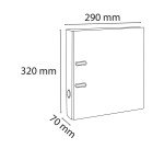 Classeur à levier PVC A4 dos de 70mm.