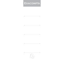 Exacompta Adhesive Spine Labels For Lever Arch Files - Pack of 10 - 70mm - White