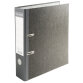 Registratore a leva PREM'TOUCH carta marmorizzata, dorso balacron 80mm Grigio-dorso grigio - Grigio-dorso grigio