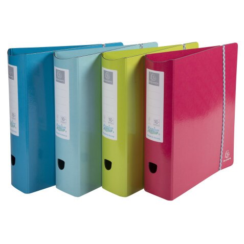 Exacompta Lever Arch File Prem'Touch Round Spine - A4 - 80mm Spine - Assorted colours