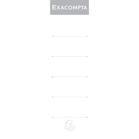 Exacompta Lever Arch File 70mm Spine Labels - White