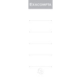 Exacompta Adhesive Spine Labels For Lever Arch Files - Pack of 10 - 80mm - White