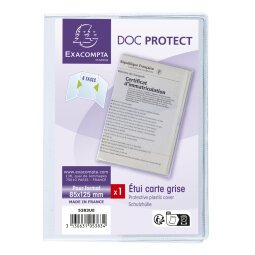 Exacompta Doc Protect PVC 3-Part Protective Sleeve - Crystal