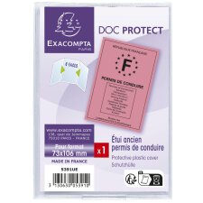 Etui de protection ancien modèle permis de conduire PVC lisse 20/100e - Cristal