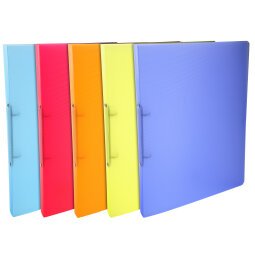 Linicolor Ring Binders PP Semi Rigid Cover, 2 O Ring, 20mm Spine, A4 - Assorted colours