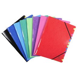Exacompta Iderama Multipart File Organiser, A4 - Assorted colours