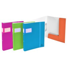 Classeur polypropylène Campus NEON 2 anneaux de 30mm - A4 maxi - Couleurs assorties