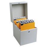 Boîte à fiches Metalib - Classement de 500 fiches verticales - 148 x 105 mm à 150 x 105 mm