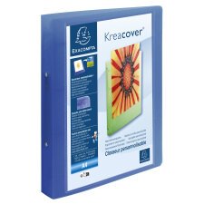 Classeur 2 anneaux plastifié Exacompta Kreacover® personnalisable A4 maxi - Dos 4 cm couleurs assorties