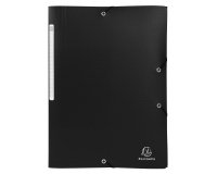 Chemise à élastiques Opaque, PP, A4, noir