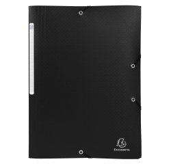 Chemise à élastiques Opaque, PP, A4, noir