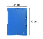 Chemise à élastiques Opaque, PP, A4, bleu clair