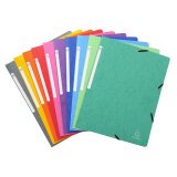 Chemise à élastique sans rabat carte lustrée 400gm2 - A4 - Couleurs assorties