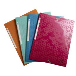 Maïa Elasticated 3 Flap Folder PP A4 Assorted - Assorted colours