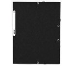 Chemise à élastique 3 rabats carte Exacompta 24 x 32 cm dos 2 cm noir