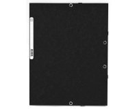 Chemise à élastique 3 rabats carte Exacompta 24 x 32 cm dos 2 cm noir