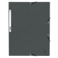 3-flap folder with elastic straps 355 gsm hard glazed mottled pressboard - A4 size