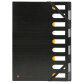 Exactive PP Harmonika multipart File, A4, 9 Sections - Black