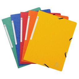 Elasticated folder without flap 355gsm hard glazed mottled premium pressboard - A4 size